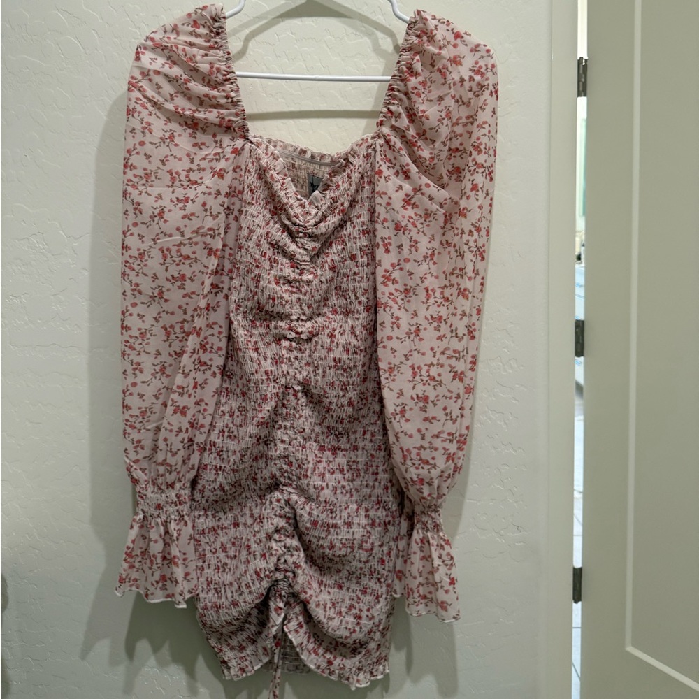 Princess Polly Pink Floral Ruched Blouse